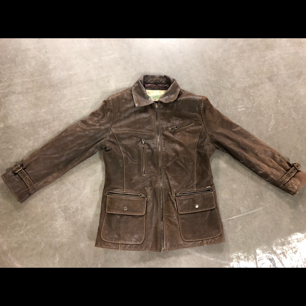 Vintage 80s Guess American Leather Womens Jacket